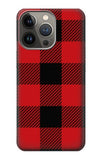 iPhone 13 Pro Max Hard Case Red Buffalo Check Pattern