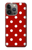 iPhone 13 Pro Max Hard Case Red Polka Dots