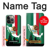 iPhone 13 Pro Max Hard Case Mexico Football Flag with custom name