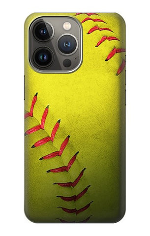 iPhone 13 Pro Max Hard Case Yellow Softball Ball