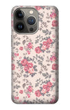 iPhone 13 Pro Max Hard Case Vintage Rose Pattern
