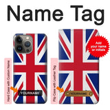 iPhone 13 Pro Max Hard Case Flag of The United Kingdom with custom name
