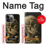 iPhone 13 Pro Max Hard Case Vincent Van Gogh Head Skeleton Cigarette with custom name