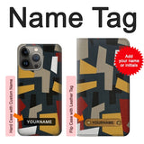 iPhone 13 Pro Max Hard Case Abstract Fabric Texture with custom name