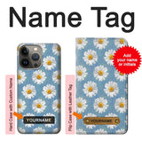 iPhone 13 Pro Max Hard Case Floral Daisy with custom name