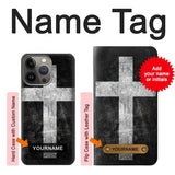 iPhone 13 Pro Max Hard Case Christian Cross with custom name