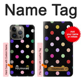 iPhone 13 Pro Max Hard Case Colorful Polka Dot with custom name