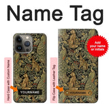iPhone 13 Pro Max Hard Case William Morris Forest Velvet with custom name
