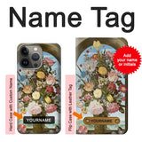 iPhone 13 Pro Max Hard Case Vase of Flowers with custom name