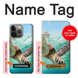 Apple iiPhone 14 Pro Hard Case Ocean Sea Turtle with custom name