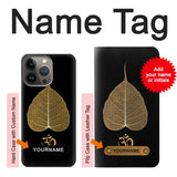 Apple iiPhone 14 Pro Hard Case Gold Leaf Buddhist Om Symbol with custom name