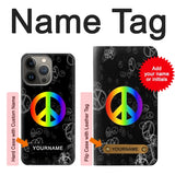 Apple iiPhone 14 Pro Hard Case Peace Sign with custom name