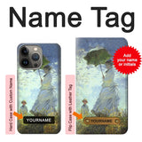 Apple iiPhone 14 Pro Hard Case Claude Monet Woman with a Parasol with custom name