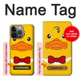 Apple iiPhone 14 Pro Hard Case Yellow Duck with custom name