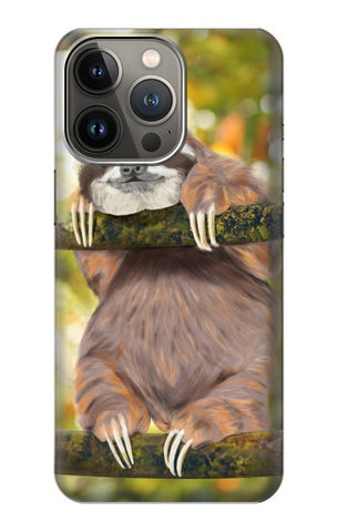 Apple iiPhone 14 Pro Hard Case Cute Baby Sloth Paint