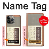 Apple iiPhone 14 Pro Hard Case FM AM Wooden Receiver Graphic with custom name