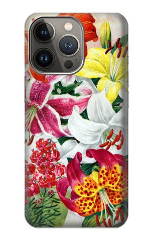 Apple iiPhone 14 Pro Hard Case Retro Art Flowers