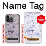 Apple iiPhone 14 Pro Hard Case Seamless Pink Marble with custom name