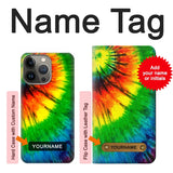Apple iiPhone 14 Pro Hard Case Tie Dye with custom name