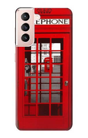Samsung Galaxy S21 5G Hard Case Classic British Red Telephone Box