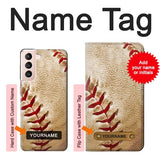 Samsung Galaxy S21 5G Hard Case Baseball with custom name