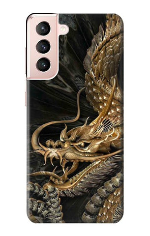 Samsung Galaxy S21 5G Hard Case Gold Dragon
