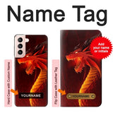 Samsung Galaxy S21 5G Hard Case Red Dragon with custom name