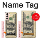 Samsung Galaxy S21 5G Hard Case Money Dollars with custom name