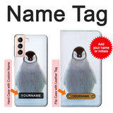 Samsung Galaxy S21 5G Hard Case Penguin Ice with custom name