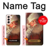 Samsung Galaxy S21 5G Hard Case Xmas Santa Claus with custom name
