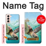 Samsung Galaxy S21 5G Hard Case Ocean Sea Turtle with custom name