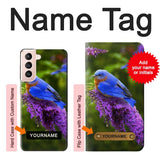 Samsung Galaxy S21 5G Hard Case Bluebird of Happiness Blue Bird with custom name
