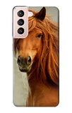 Samsung Galaxy S21 5G Hard Case Beautiful Brown Horse