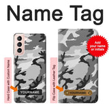 Samsung Galaxy S21 5G Hard Case Snow Camo Camouflage Graphic Printed with custom name