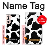 Samsung Galaxy S21 5G Hard Case Seamless Cow Pattern with custom name