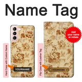 Samsung Galaxy S21 5G Hard Case Flower Floral Vintage Pattern with custom name