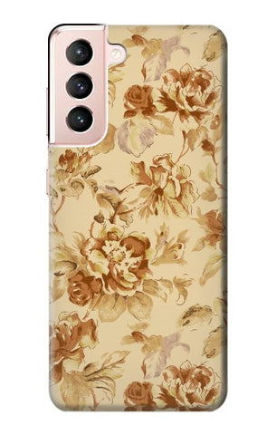 Samsung Galaxy S21 5G Hard Case Flower Floral Vintage Pattern