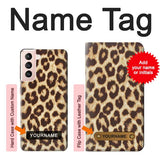 Samsung Galaxy S21 5G Hard Case Leopard Pattern Graphic Printed with custom name