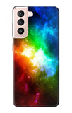 Samsung Galaxy S21 5G Hard Case Colorful Rainbow Space Galaxy