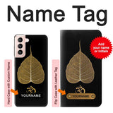 Samsung Galaxy S21 5G Hard Case Gold Leaf Buddhist Om Symbol with custom name