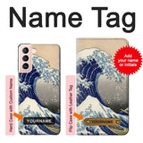 Samsung Galaxy S21 5G Hard Case Katsushika Hokusai The Great Wave off Kanagawa with custom name