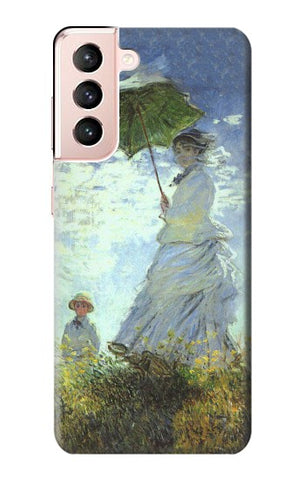 Samsung Galaxy S21 5G Hard Case Claude Monet Woman with a Parasol