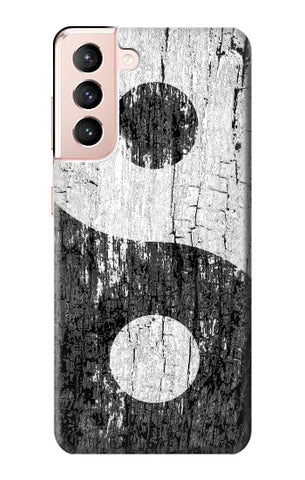 Samsung Galaxy S21 5G Hard Case Yin Yang Wood