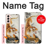 Samsung Galaxy S21 5G Hard Case Chinese Tiger Tattoo Painting with custom name