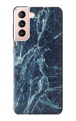 Samsung Galaxy S21 5G Hard Case Light Blue Marble Stone Texture Printed