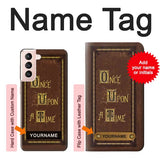 Samsung Galaxy S21 5G Hard Case Once Upon a Time Book Cover with custom name