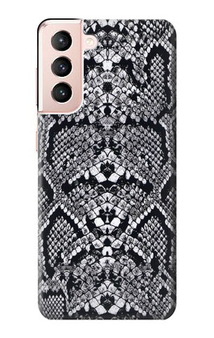 Samsung Galaxy S21 5G Hard Case White Rattle Snake Skin