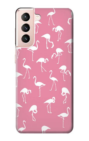 Samsung Galaxy S21 5G Hard Case Pink Flamingo Pattern