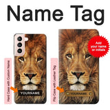 Samsung Galaxy S21 5G Hard Case Lion King of Beasts with custom name