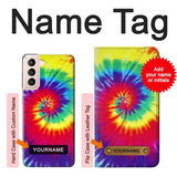 Samsung Galaxy S21 5G Hard Case Tie Dye Fabric Color with custom name